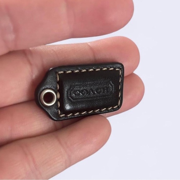 Coach Handbags - Coach Black Leather Bag Tag